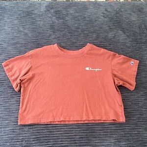 Champion Brick Red Cropped Tee